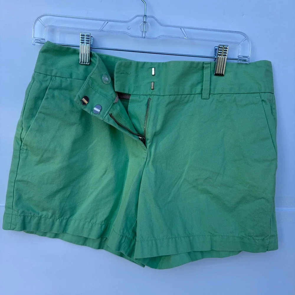 Ann Taylor LOFT Green‎ Chino Shorts Cotton Size 4 297432